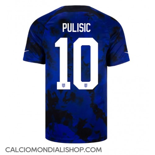 Maglie da calcio stati Uniti Christian Pulisic #10 Seconda Maglia Mondiali 2022 Manica Corta